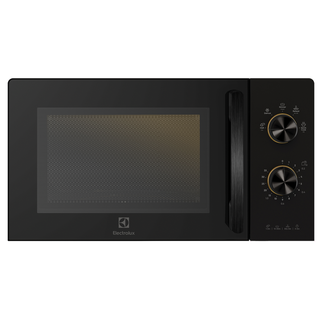 EMM20K22B 20L UltimateTaste 300 freestanding microwave oven, front view, door closed