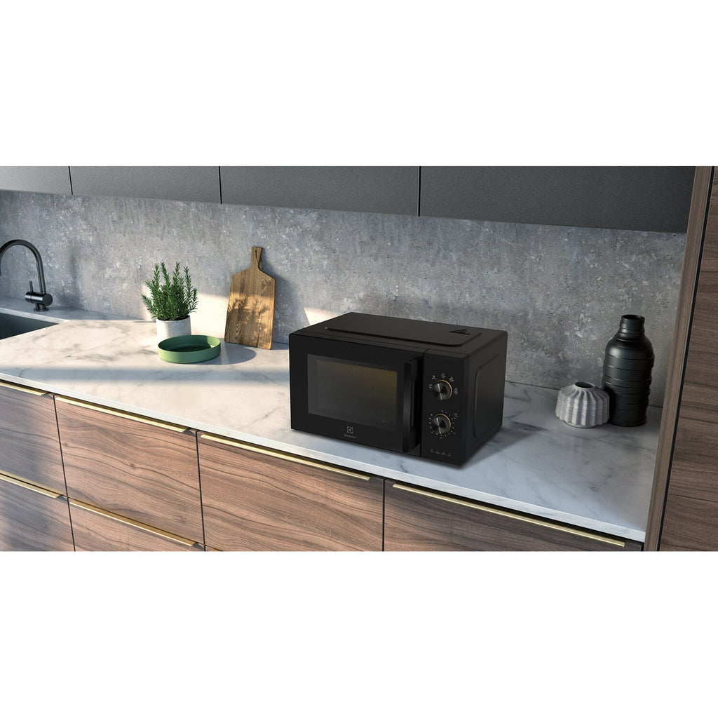 EMM20K22B 20L microwave oven installed on a kitchen countertop