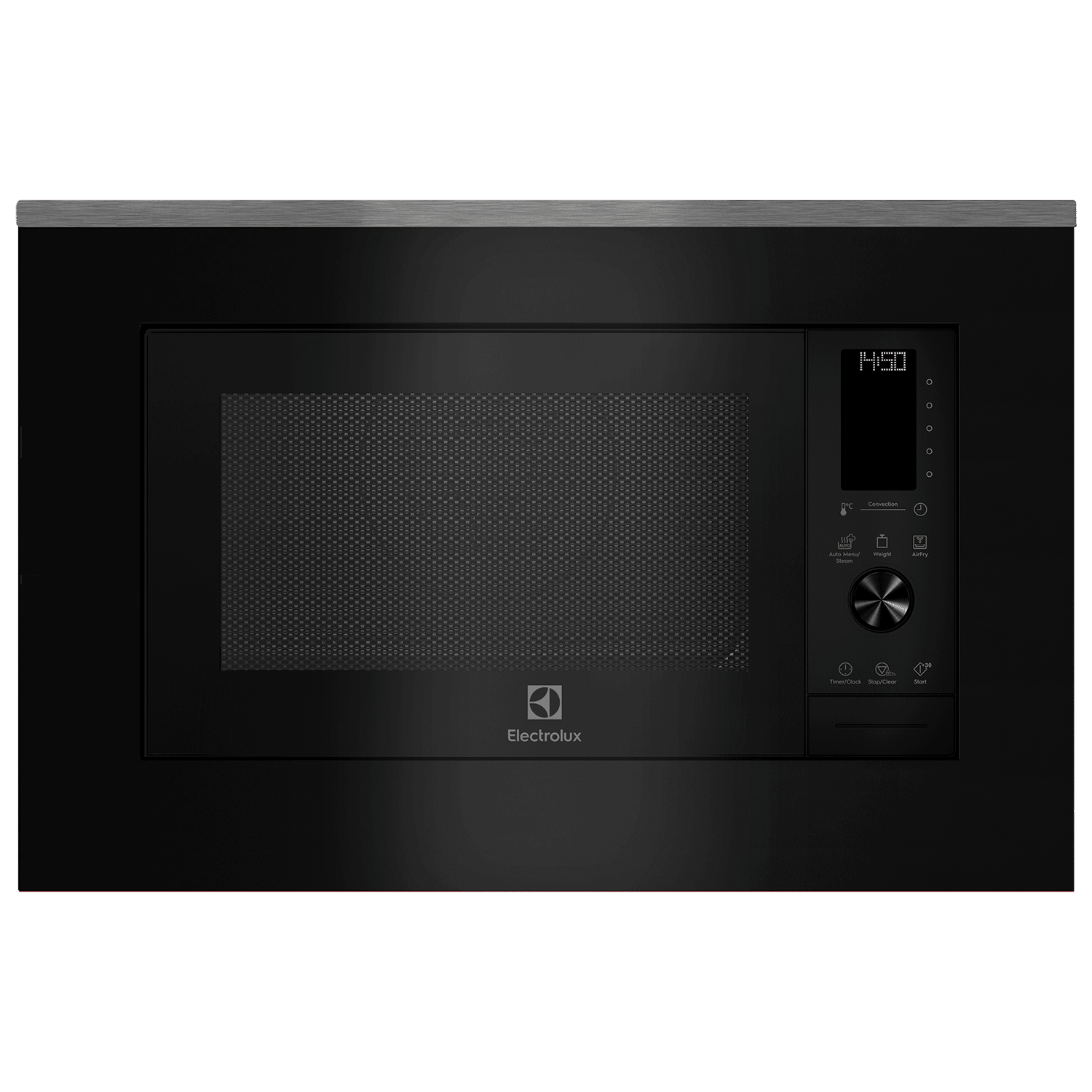 EMSB30XCF 60cm UltimateTaste 900 built-in combination microwave oven, front view, door closed