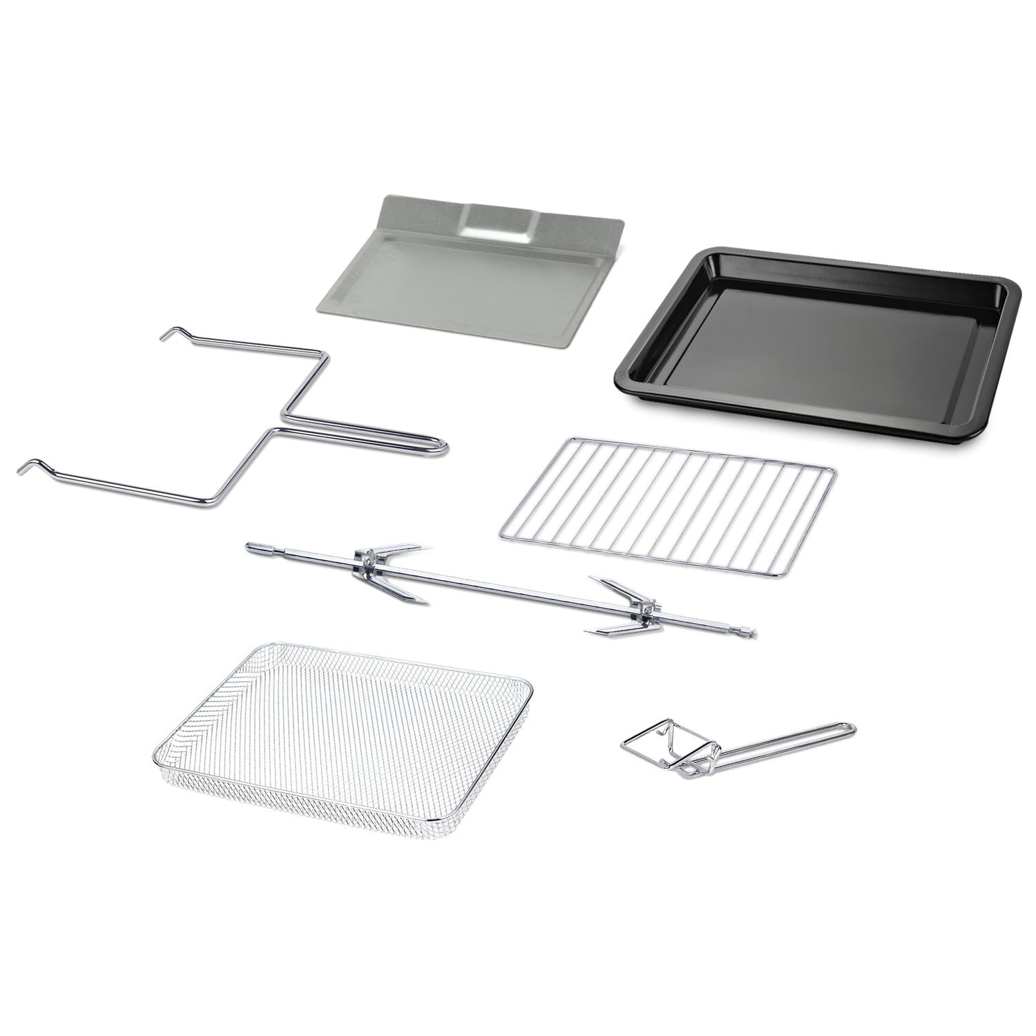 EOT4022XFDG 40L UltimateTaste 700 electric oven, included accessories: baking tray, wire rack, air fry basket, rotisserie spit and handles