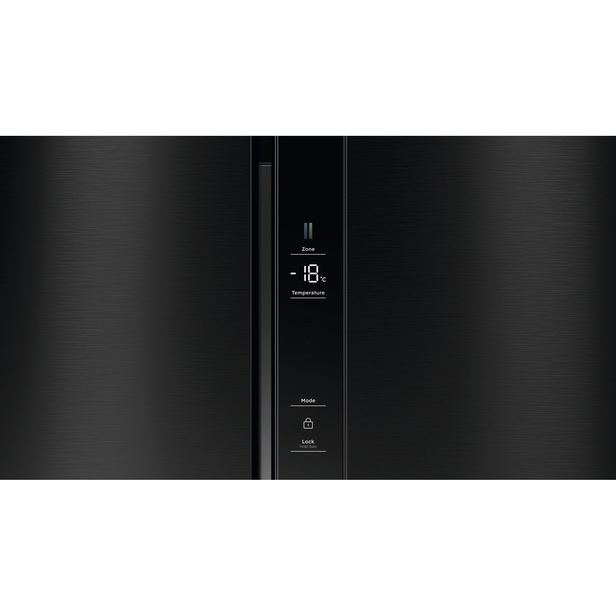 ESE6201B-B 625L side by side refrigerator control panel detail