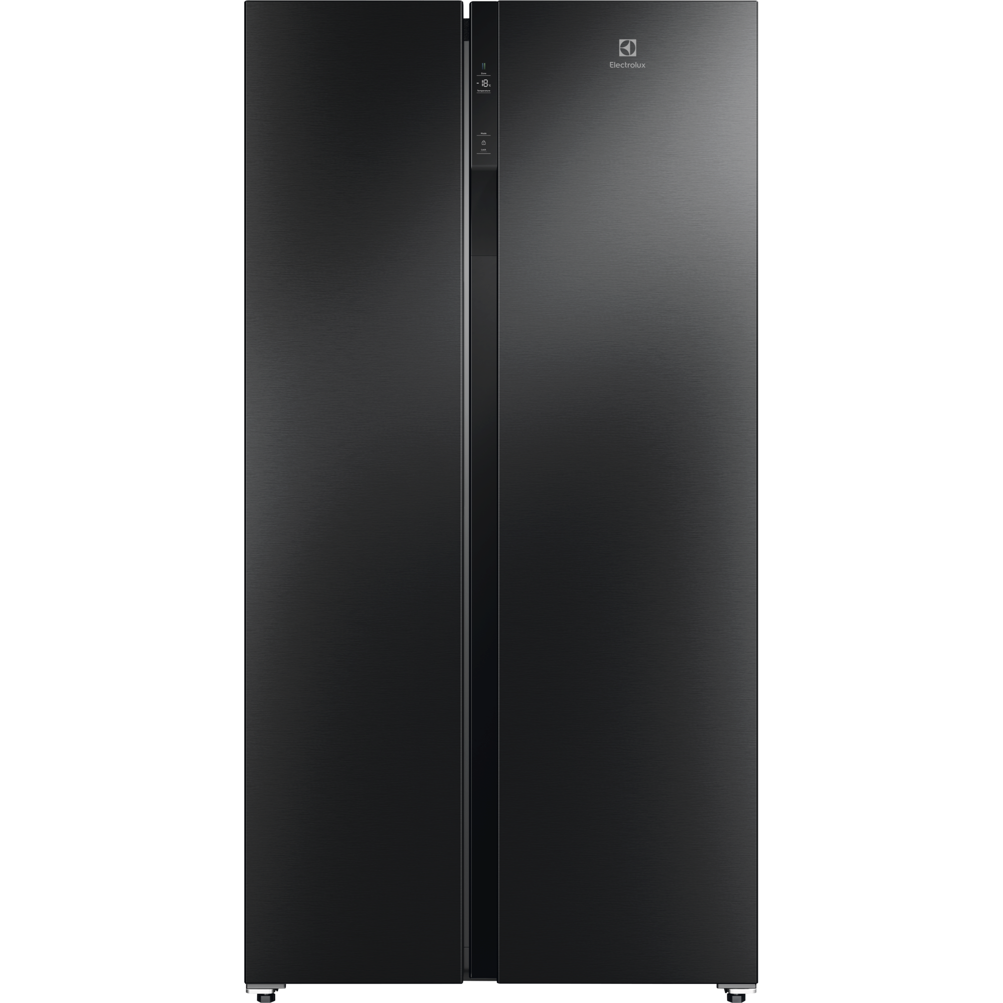 ESE6201B-B 625L side by side refrigerator dark stainless front view