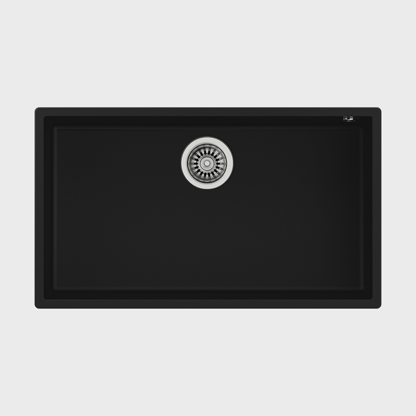 Square 72.40 TG — 80cm undermount single bowl Tegranite+ kitchen sink