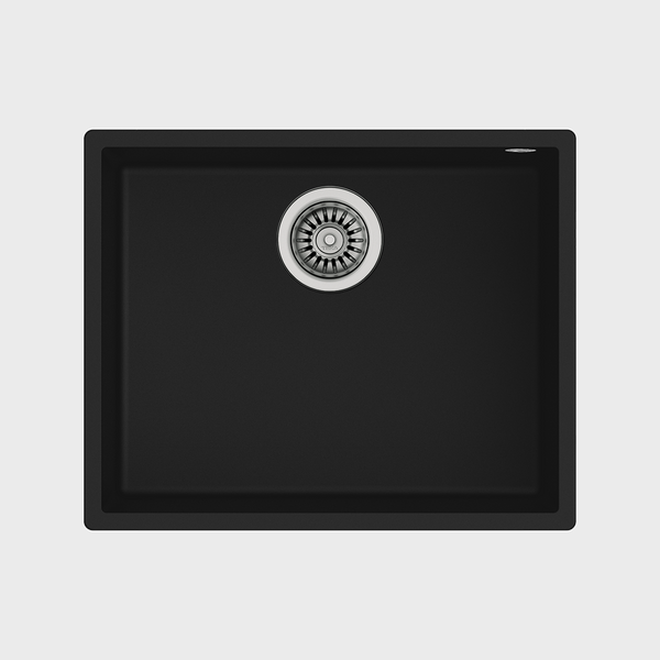 Square 50.40 TG — 60cm undermount single bowl Tegranite+ kitchen sink