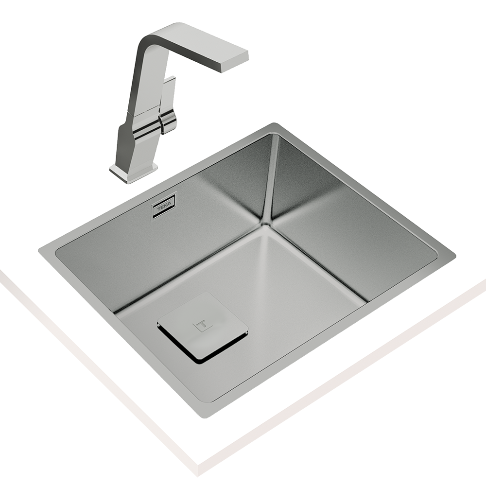 Teka FlexLinea RS15 50.40 single bowl stainless steel kitchen sink, further view 7