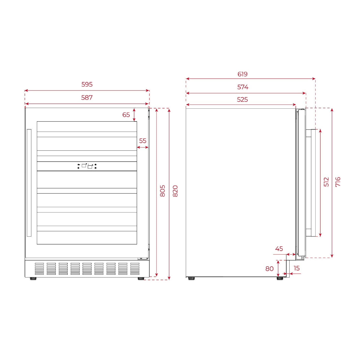 Teka RVU 20046 GBK built-in wine chiller, further view 5