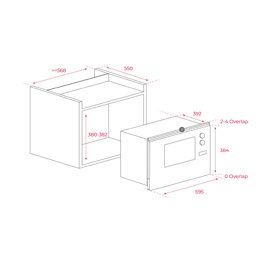 ML 825 TFL 25 litres built-in microwave + grill