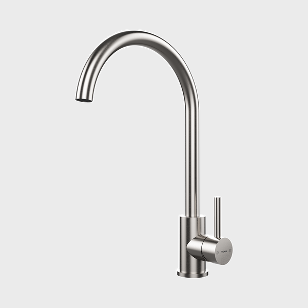 UNI 9310 XP — Stainless steel single lever kitchen ECO tap with high spout