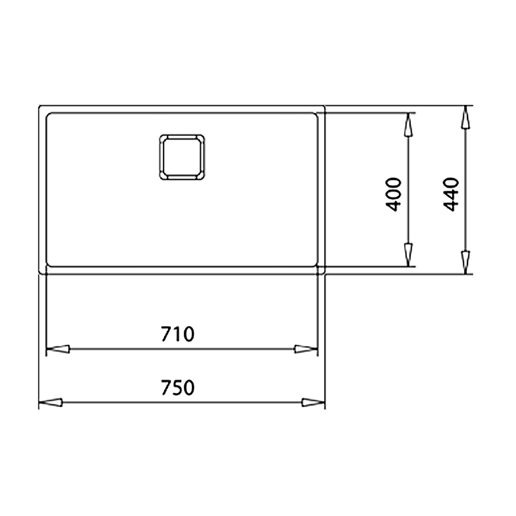 Teka FlexLinea RS15 71.40 single bowl stainless steel kitchen sink, further view 8