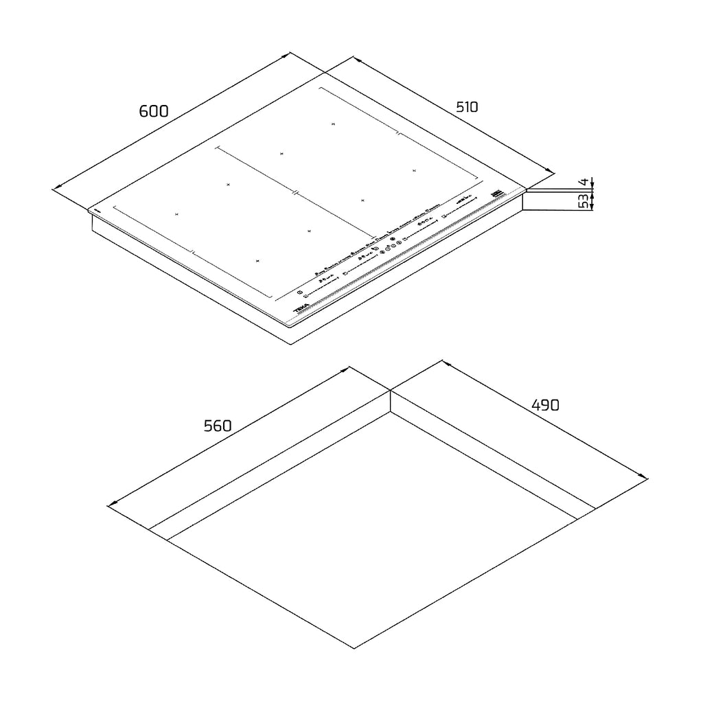 Teka IZF 68700 MST BK FullFlex induction hob, further view 7