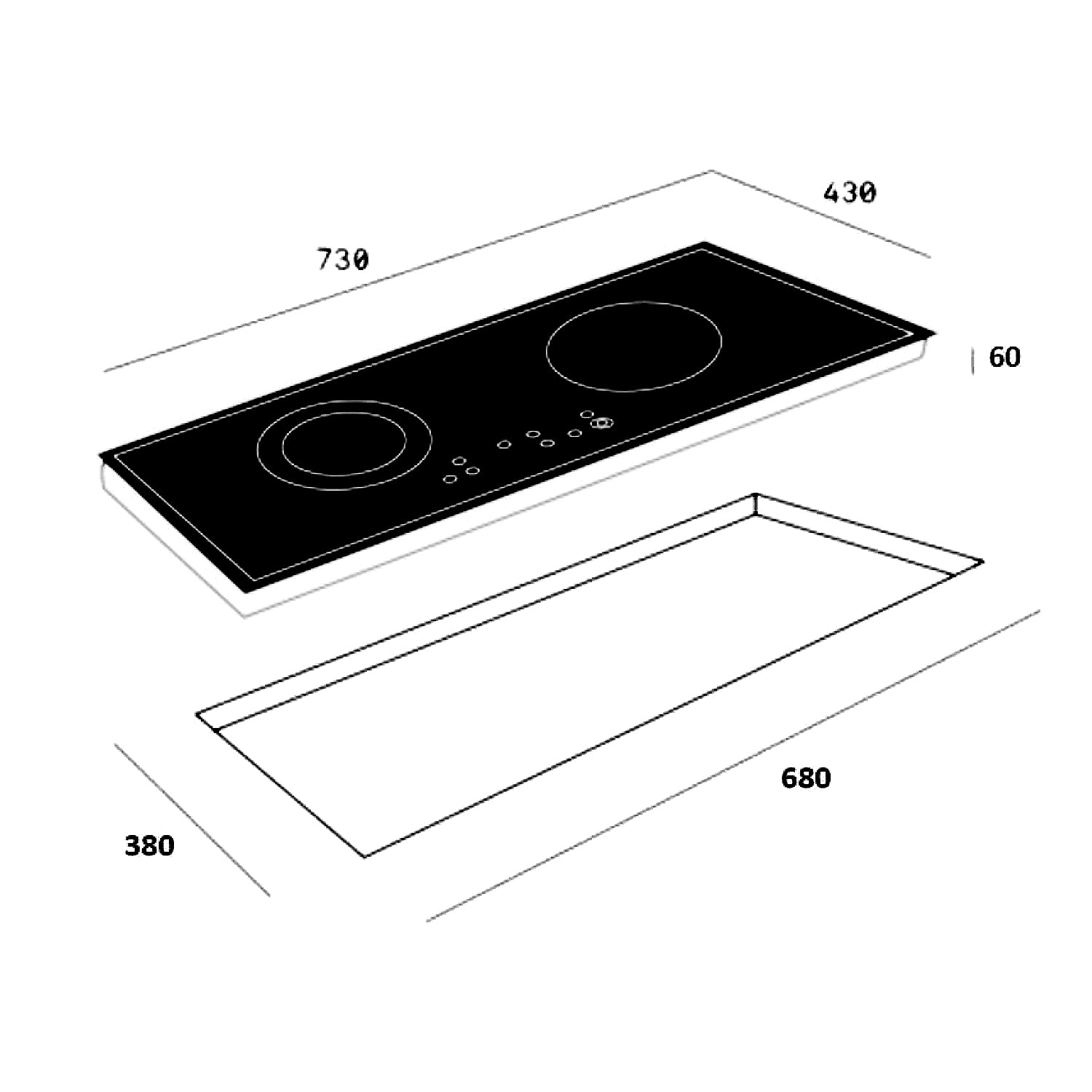 Teka IBC 7322 S induction hob, further view 4