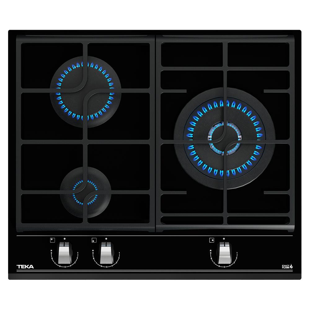 Teka GZC 63310 three-burner gas-on-glass hob, further view 2