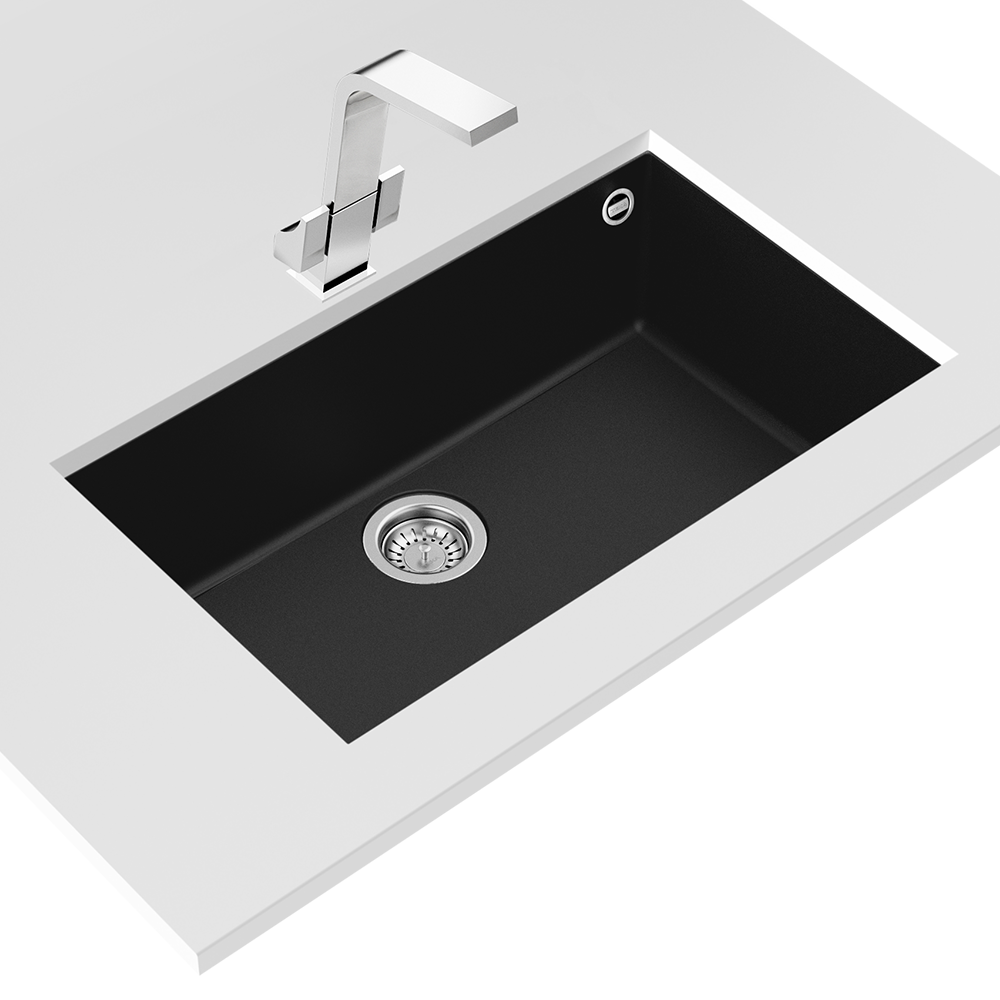 Teka Square 72.40 TG undermount single bowl Tegranite+ sink, further view 4