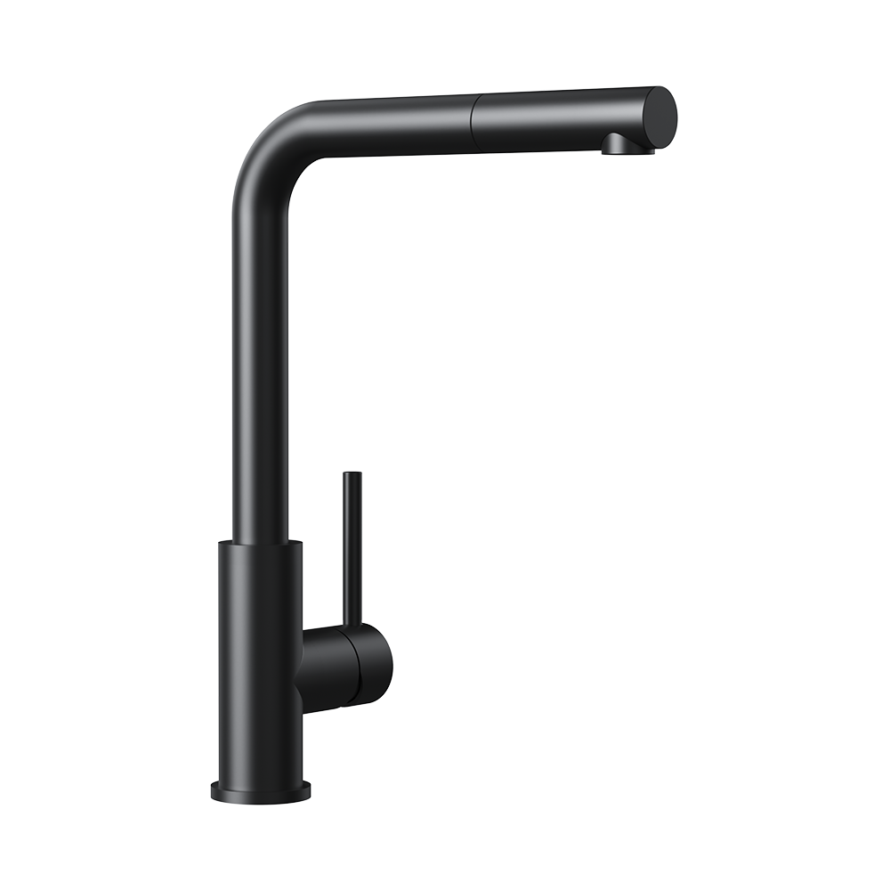UNI 9331 BK Bold black single lever kitchen ECO tap with