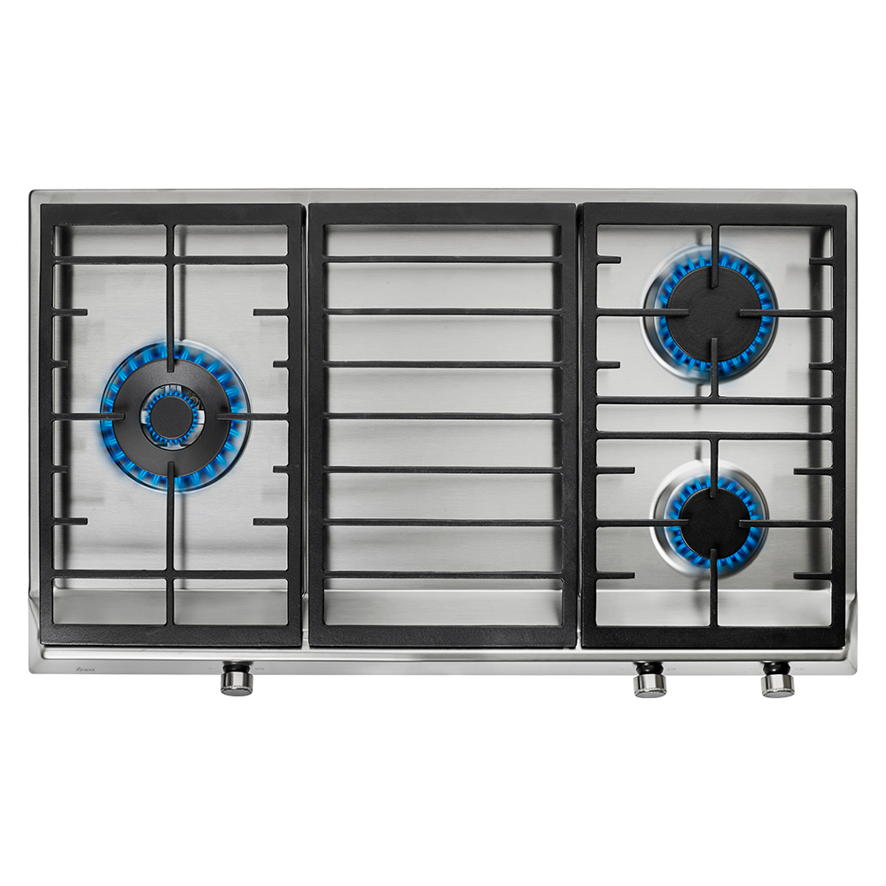 EX 90.1 3G 90cm triple cooking zone gas hob with cast iron