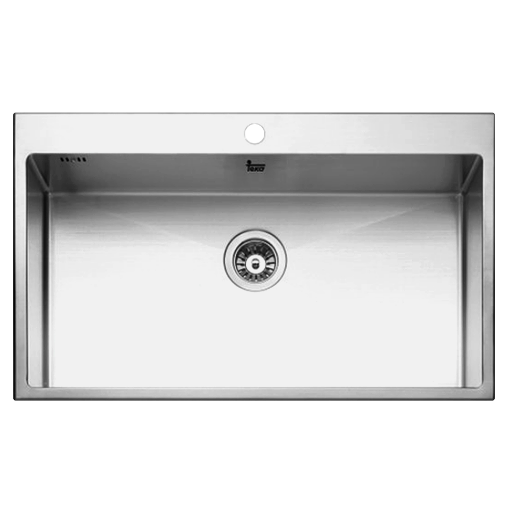 Teka INTRO 82 top mount single bowl stainless steel kitchen sink, further view 2