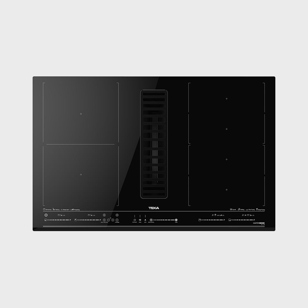 Teka AAF 87601 MST 80 cm induction hob with integrated downdraft hood, 770 mm cutout