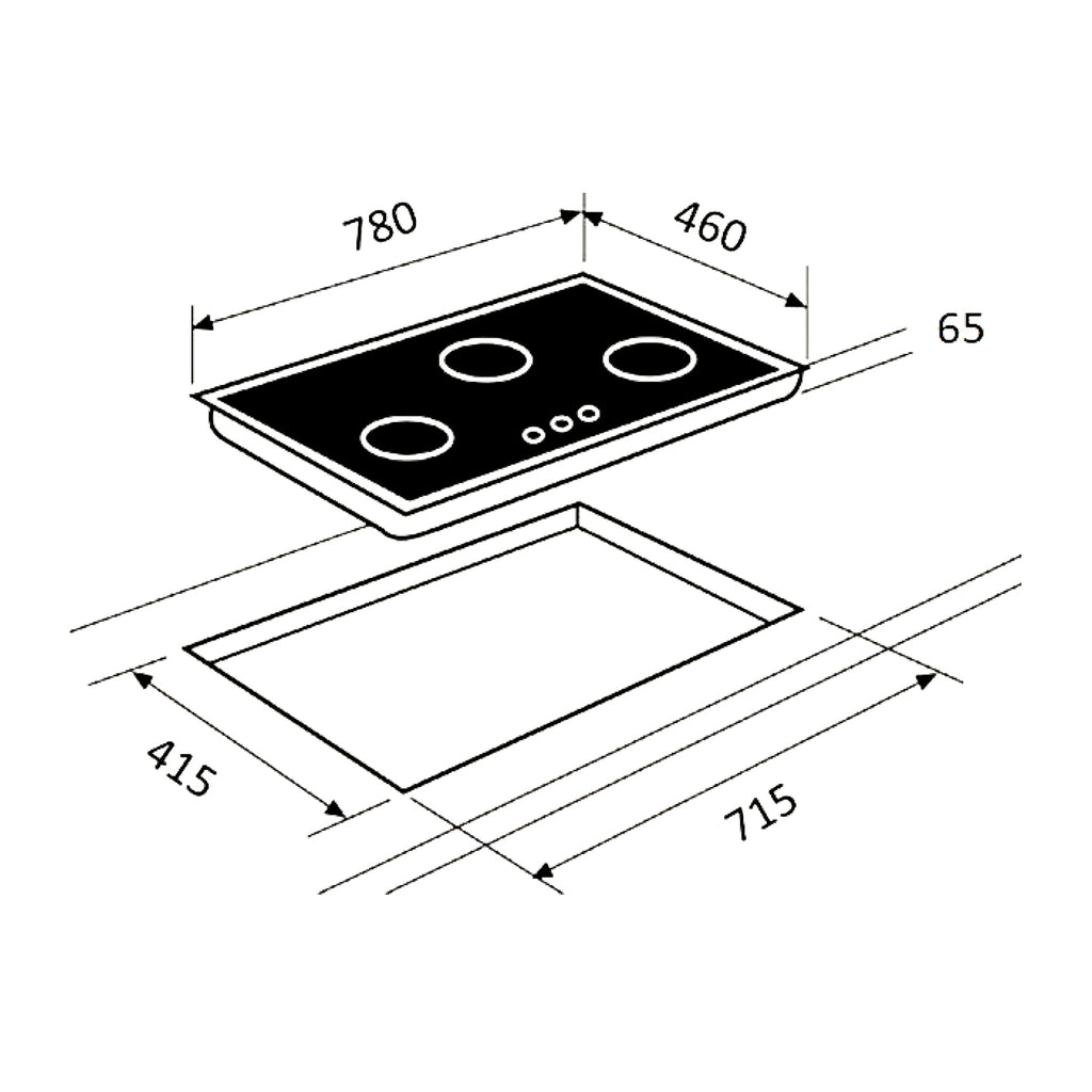 Teka GK LUX 78.1 3G three-burner gas-on-glass hob, further view 6