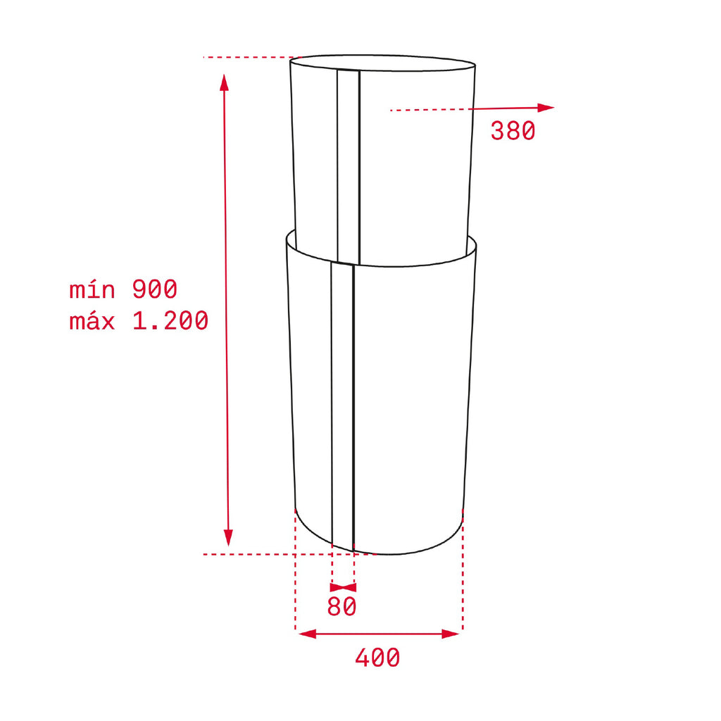 Teka CC 485 tubular island cooker hood, further view 6