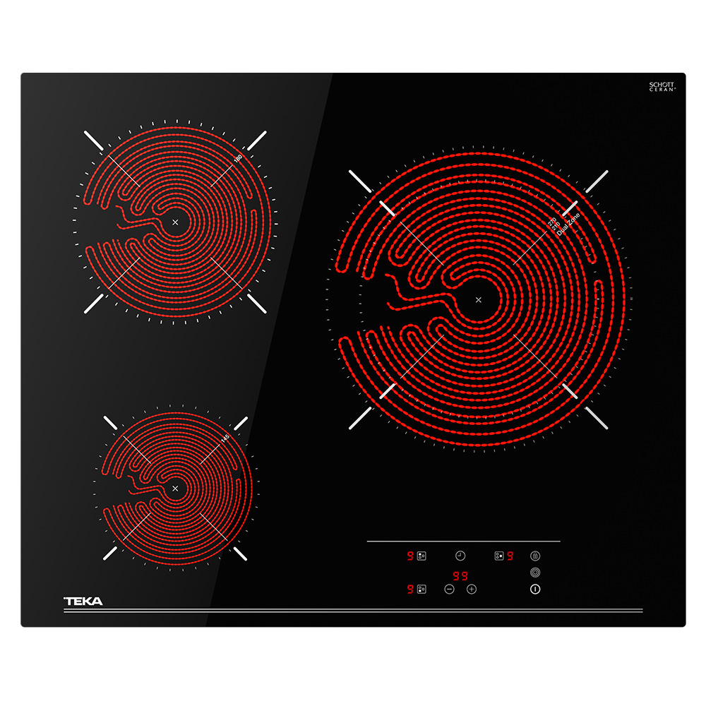 TZ 6315 60cm Vitroceramic Hob with 3 Cooking Zones