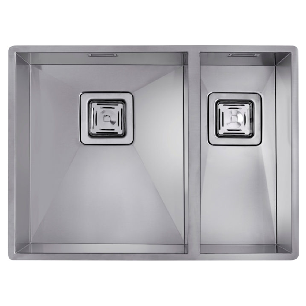 Teka Square 340.400 / 180.400 undermount double bowl stainless steel sink, further view 2