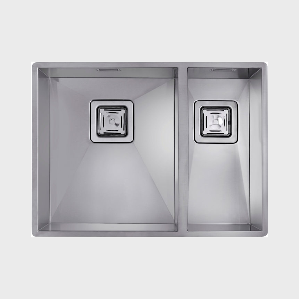 Teka Square 340.400 / 180.400 undermount double bowl stainless steel sink, 60 cm