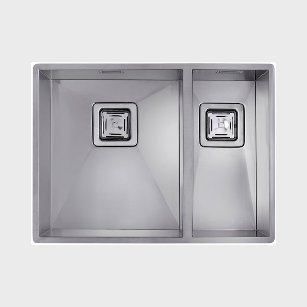 Square 340.400 / 180.400 — 60cm undermount double bowl stainless steel kitchen sink