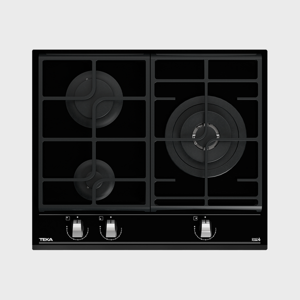 GZC 63310 — 60cm  triple cooking zone gas on glass hob with ExactFlame