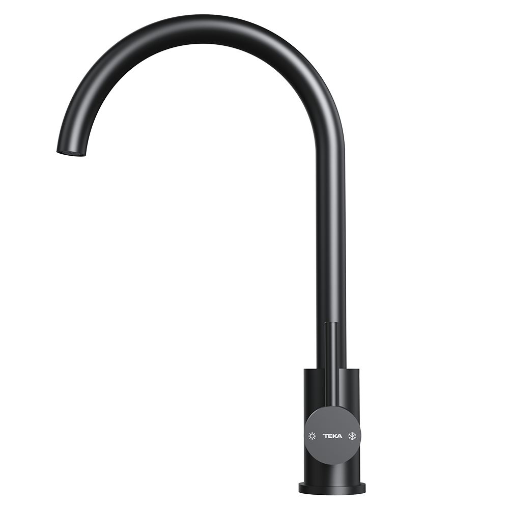 UNI 9310 BK Bold black single lever kitchen ECO tap with