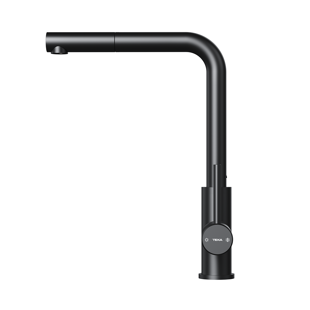 UNI 9331 BK Bold black single lever kitchen ECO tap with