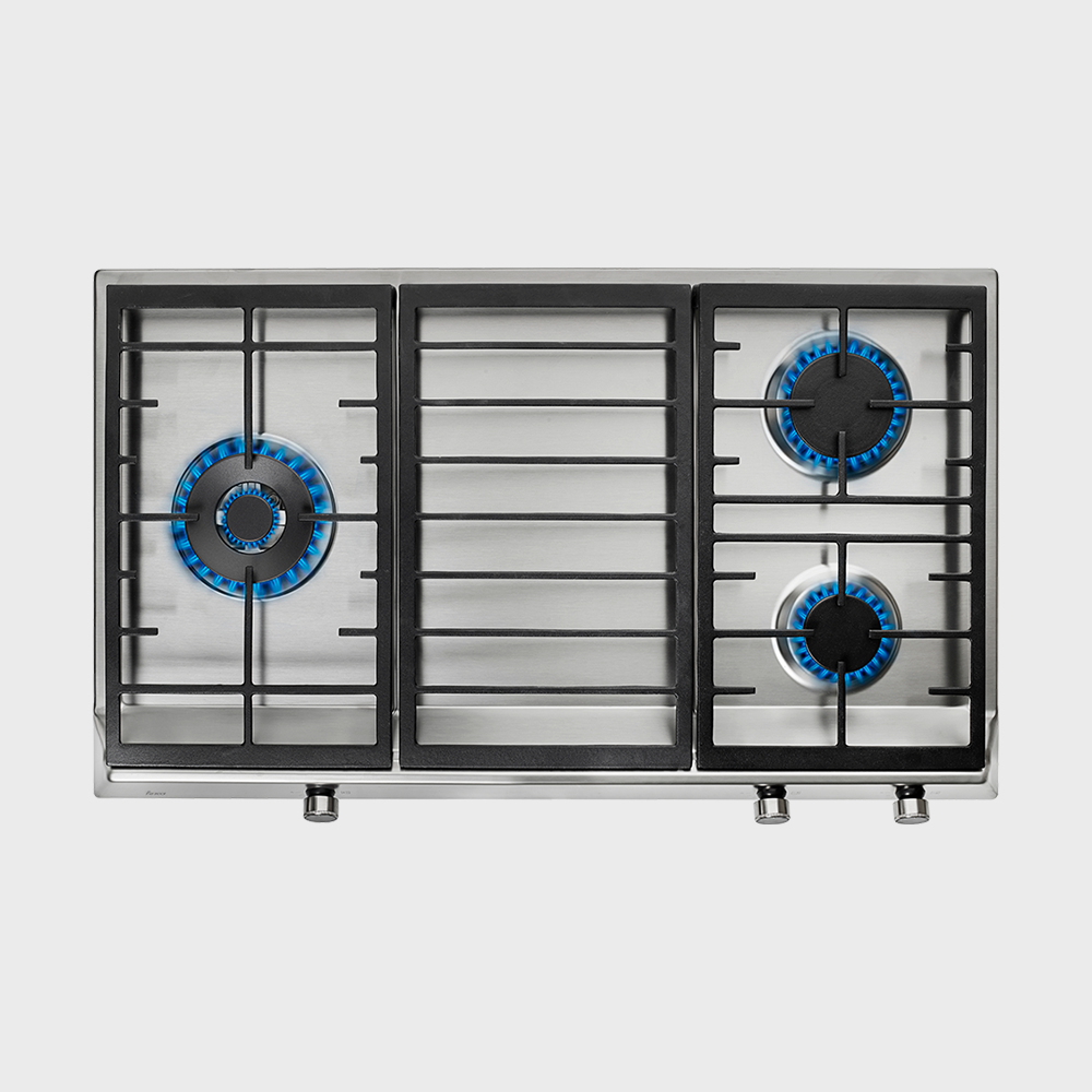 EX 90.1 3G 90cm triple cooking zone gas hob with cast iron