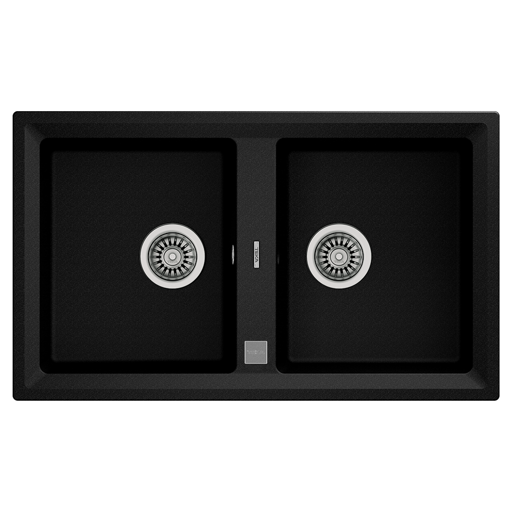Stone 90 B-TG 2B 90cm top mount double bowl Tegranite+ kitchen