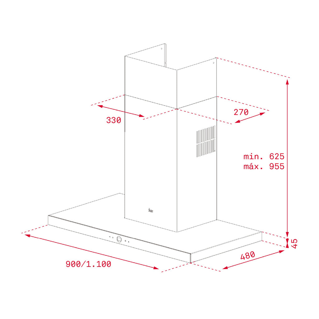 Teka DLH 1185 T ultraslim chimney cooker hood, further view 4