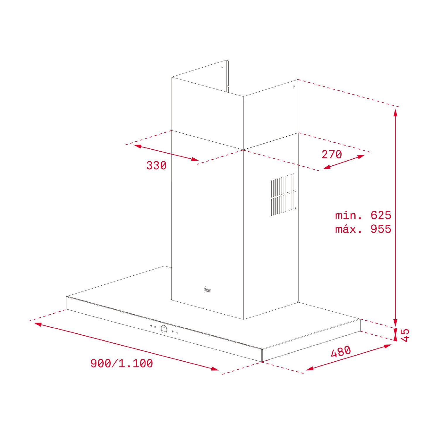 Teka DLH 1185 T ultraslim chimney cooker hood, further view 4