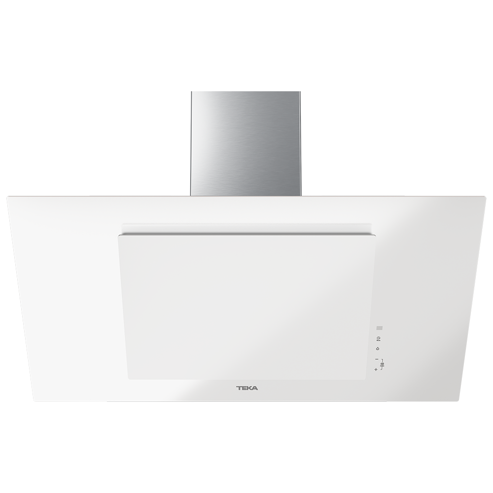 DVT 98660 TBS WH 90cm Vertical Decorative White Glass Chimney
