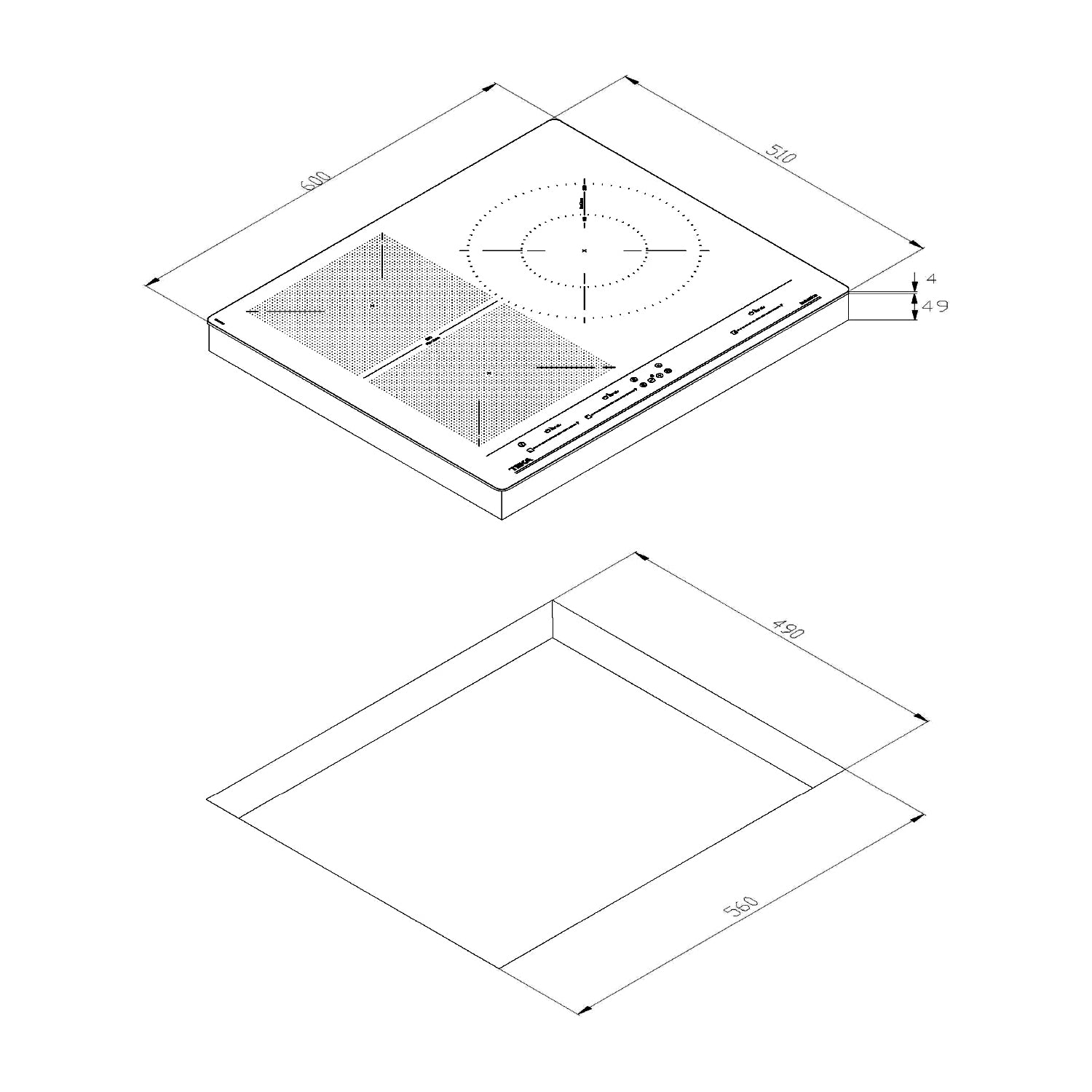 Teka IZF 65320 MSP BK induction hob in black, further view 7