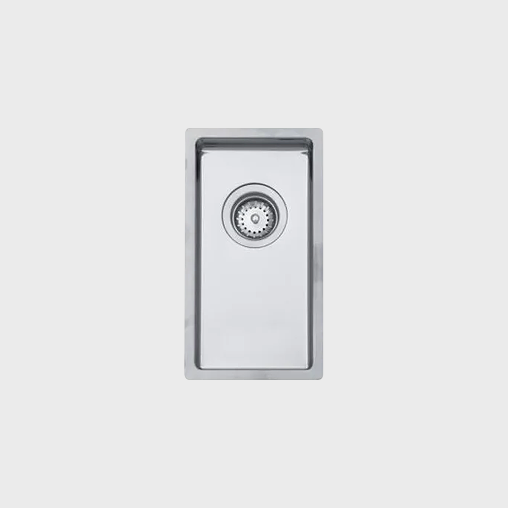 Linea 200.400 30cm undermount single bowl stainless steel