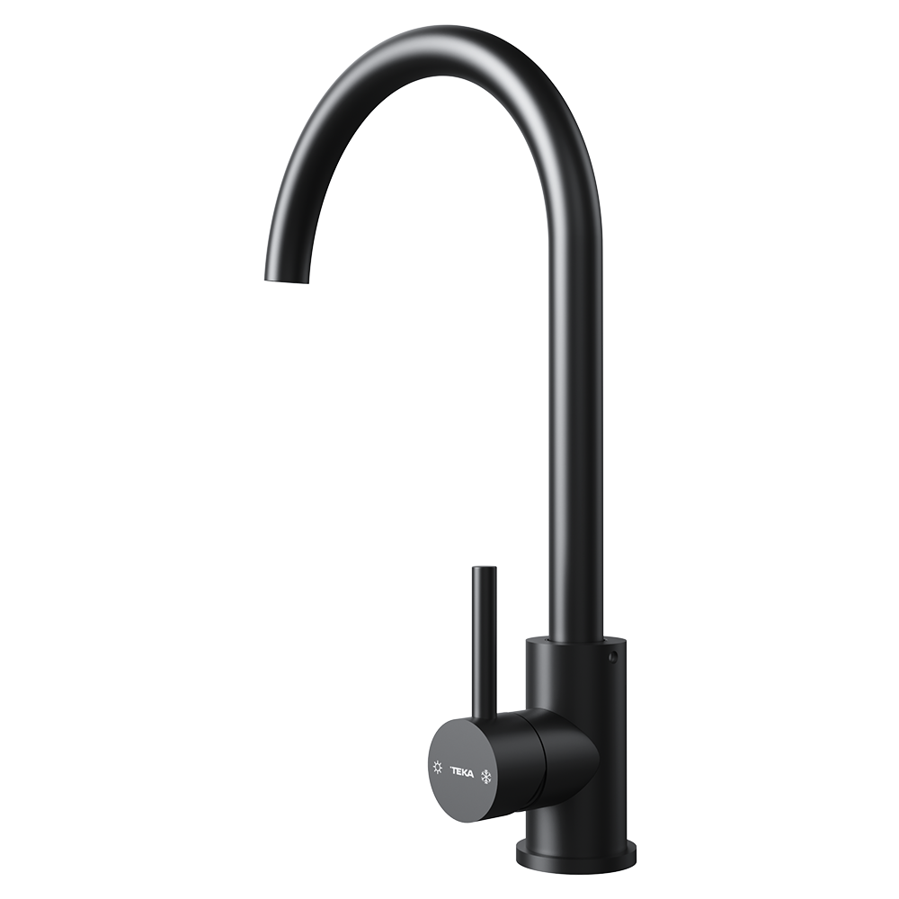 UNI 9310 BK Bold black single lever kitchen ECO tap with