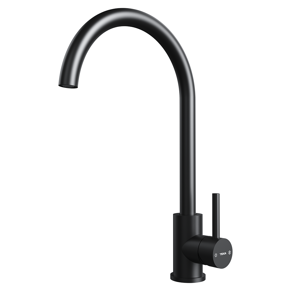 UNI 9310 BK Bold black single lever kitchen ECO tap with