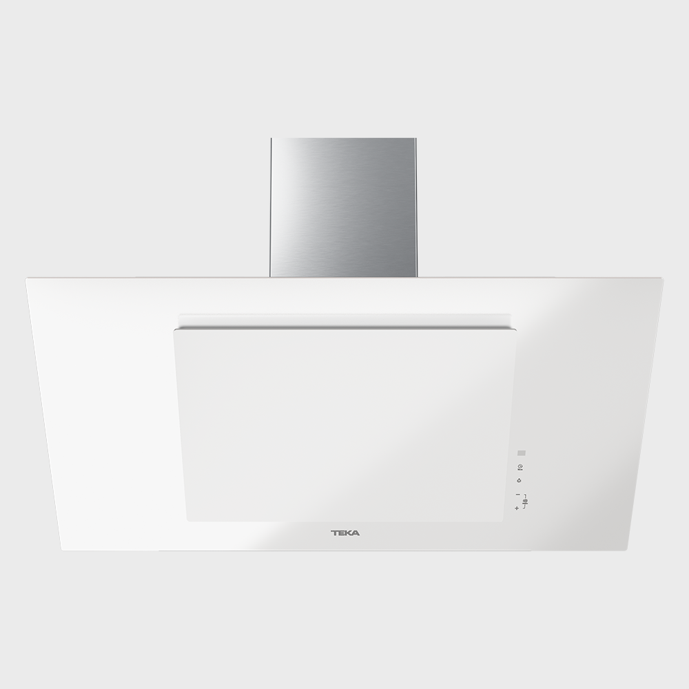 DVT 98660 TBS WH 90cm Vertical Decorative White Glass Chimney