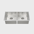 Teka ARQ 2B 840 undermount double bowl stainless steel kitchen sink, 90 cm