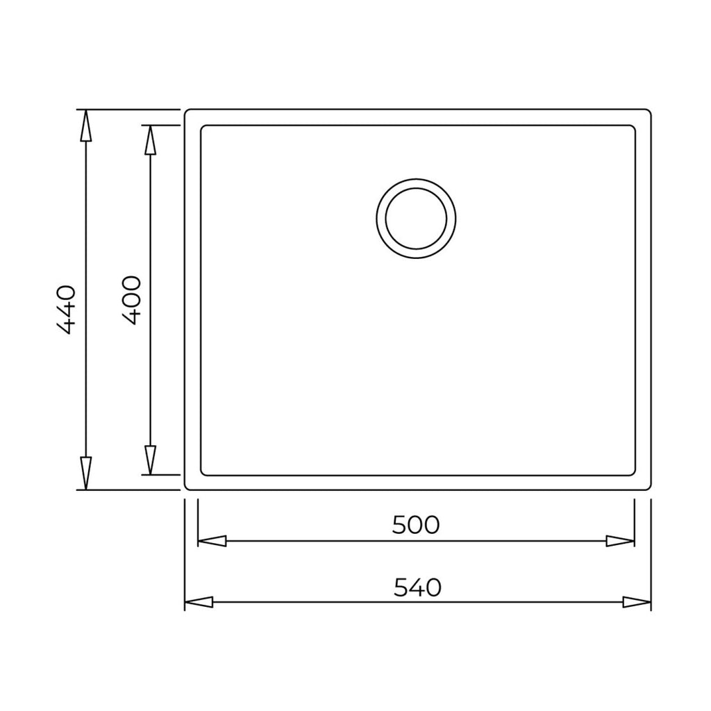 Teka Square 50.40 TG undermount single bowl Tegranite+ sink, further view 4
