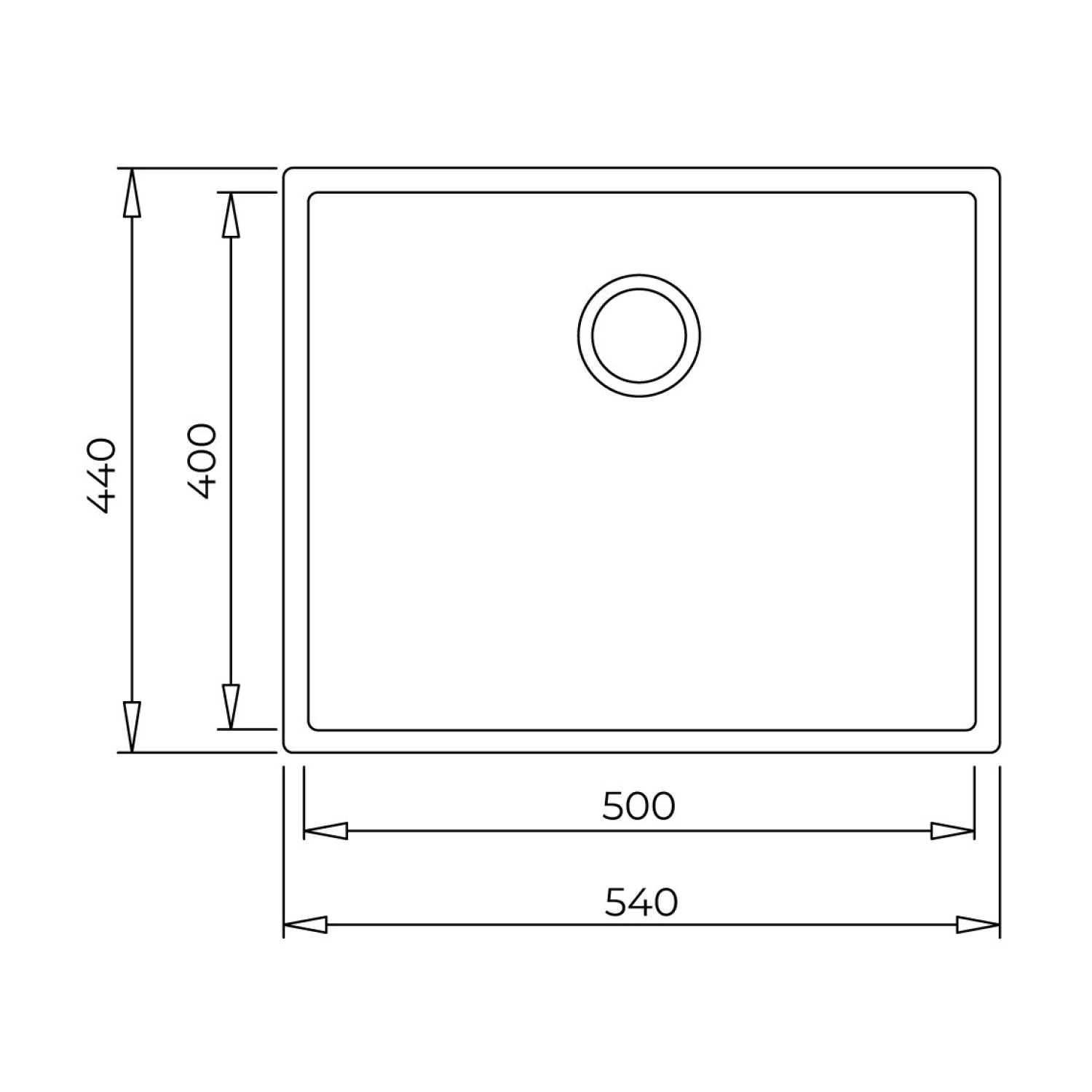 Teka Square 50.40 TG undermount single bowl Tegranite+ sink, further view 4