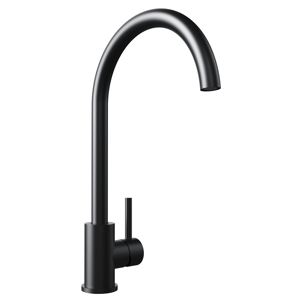UNI 9310 BK Bold black single lever kitchen ECO tap with
