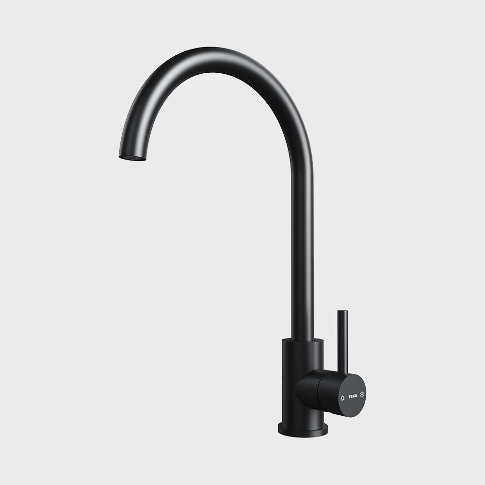 UNI 9310 BK Bold black single lever kitchen ECO tap with