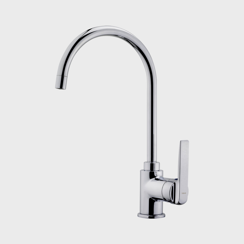 Teka IN 995 kitchen mixer tap with tall swivel spout, anti-scale aerator