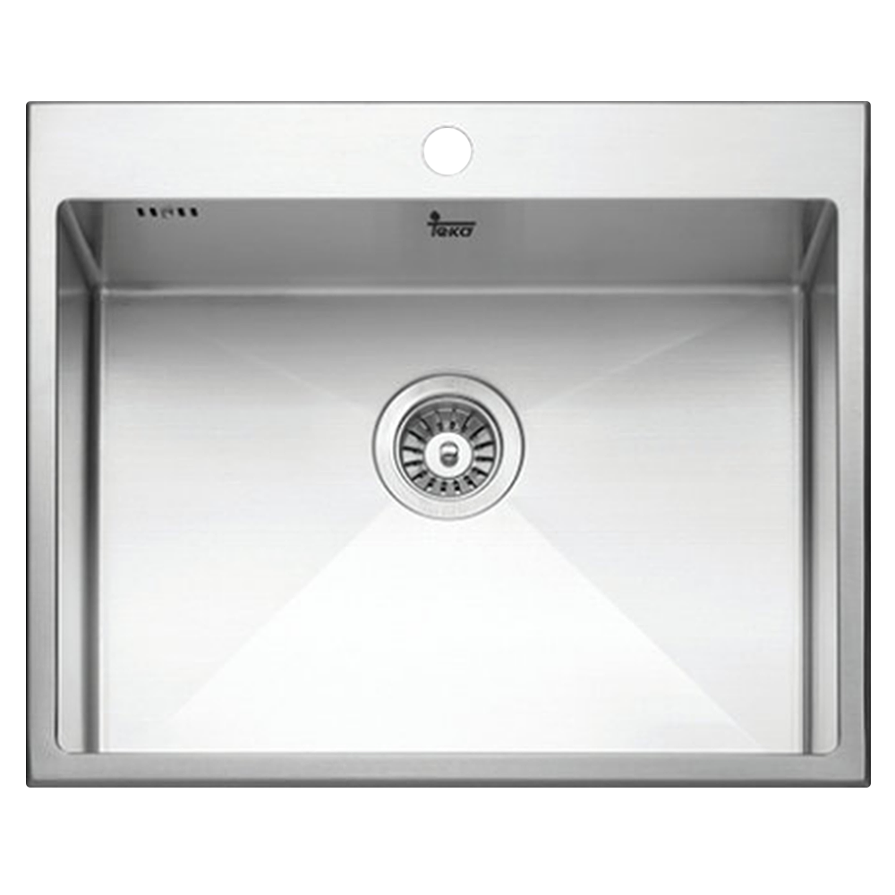 Teka INTRO 60 top mount single bowl stainless steel kitchen sink, further view 2