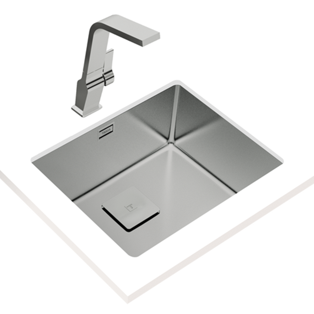 Teka FlexLinea RS15 50.40 single bowl stainless steel kitchen sink, further view 5