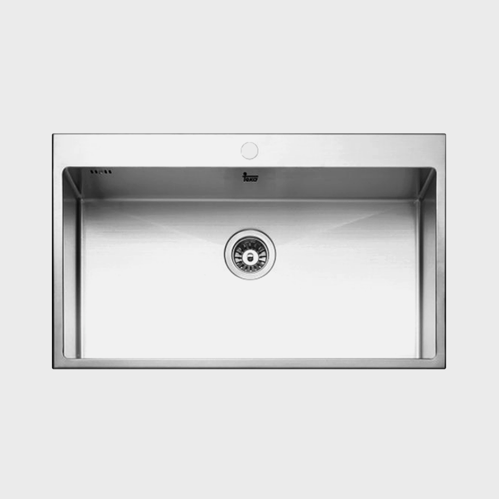 Teka INTRO 82 top mount single bowl stainless steel kitchen sink, 90 cm