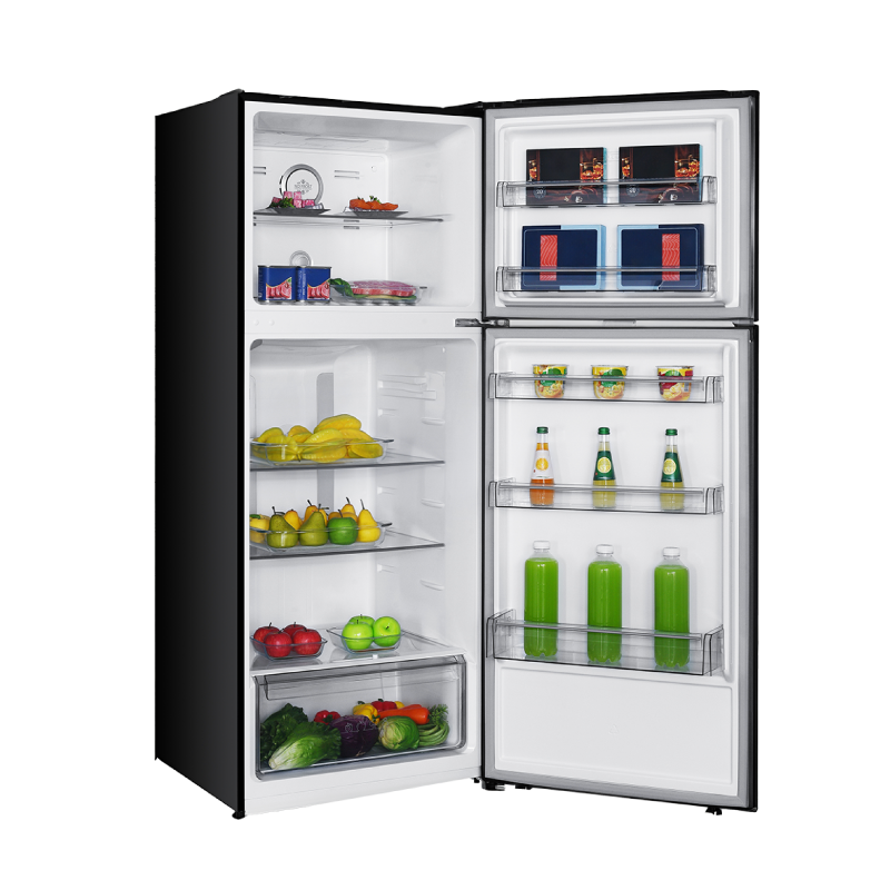 Mayer MMFT400MG two-door frost free top mount freezer refrigerator, further view 3